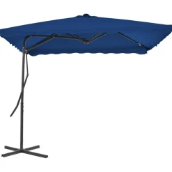 MAISON EXCLUSIVE - Parasol de jardin avec mât en acier bleu 250x250x230 cm
