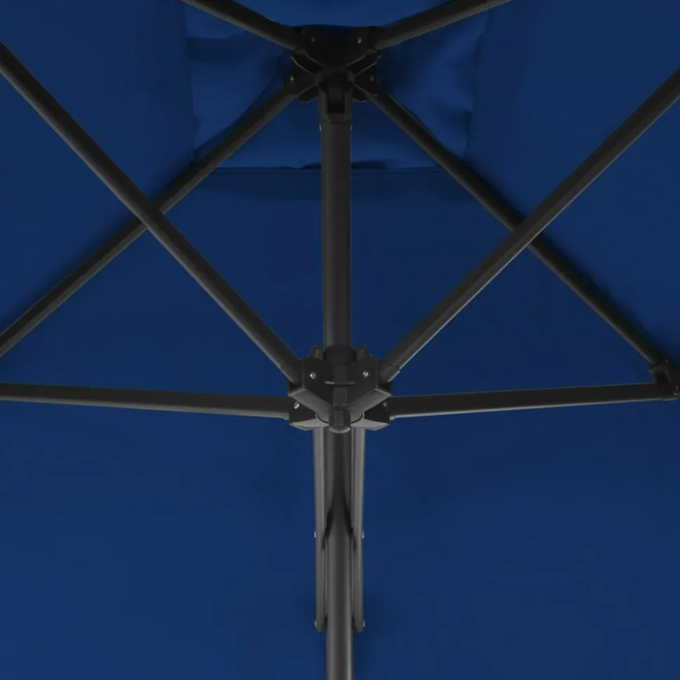 MAISON EXCLUSIVE - Parasol de jardin avec mât en acier bleu 250x250x230 cm