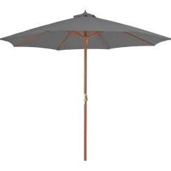 MAISON EXCLUSIVE - Parasol d'extérieur avec mât en bois 300 cm anthracite