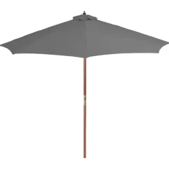 MAISON EXCLUSIVE - Parasol d'extérieur avec mât en bois 300 cm anthracite