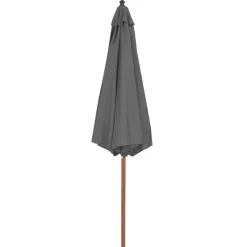 MAISON EXCLUSIVE - Parasol d'extérieur avec mât en bois 300 cm anthracite