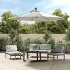 MAISON EXCLUSIVE - Parasol avec éclairage led 300cm poteau en métal sable