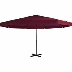 MAISON EXCLUSIVE - Parasol d'extérieur avec mât en aluminium 500 cm rouge bordeaux