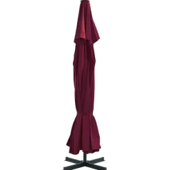 MAISON EXCLUSIVE - Parasol d'extérieur avec mât en aluminium 500 cm rouge bordeaux