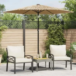 MAISON EXCLUSIVE - Parasol de jardin avec mât en acier marron 223x223x213 cm