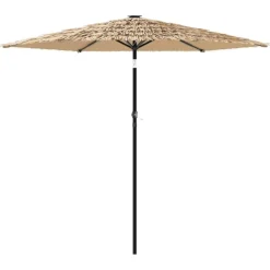 MAISON EXCLUSIVE - Parasol de jardin avec mât en acier marron 223x223x213 cm