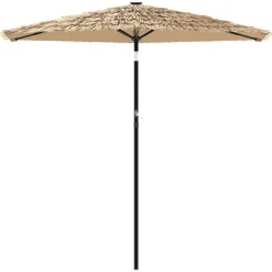 MAISON EXCLUSIVE - Parasol de jardin avec mât en acier marron 223x223x213 cm