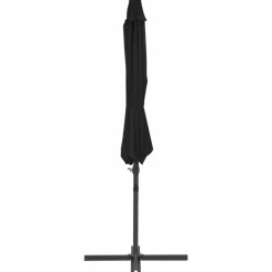MAISON EXCLUSIVE - Parasol de jardin en porte-à-faux avec mât en acier noir 300 cm