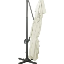 MAISON EXCLUSIVE - Parasol de jardin en porte-à-faux avec double toit sable