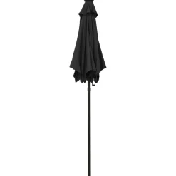 MAISON EXCLUSIVE - Parasol de jardin avec lumières led noir 200x211 cm aluminium