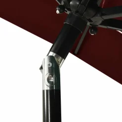 MAISON EXCLUSIVE - Parasol de jardin à 3 niveaux mât en aluminium rouge bordeaux