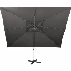 MAISON EXCLUSIVE - Parasol de jardin en porte-à-faux avec double toit anthracite