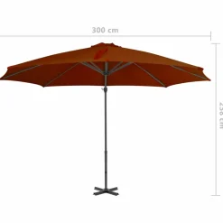 MAISON EXCLUSIVE - Parasol de jardin en porte-à-faux avec mât en aluminium