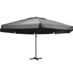 MAISON EXCLUSIVE - Parasol de jardin avec mât en aluminium 600 cm anthracite