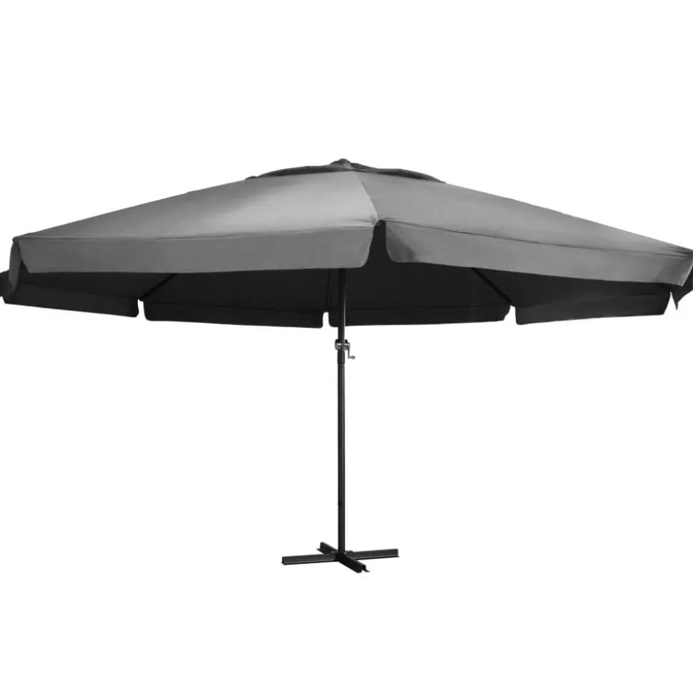 MAISON EXCLUSIVE - Parasol de jardin avec mât en aluminium 600 cm anthracite