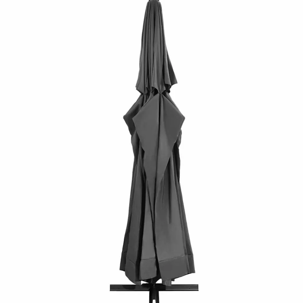MAISON EXCLUSIVE - Parasol de jardin avec mât en aluminium 600 cm anthracite