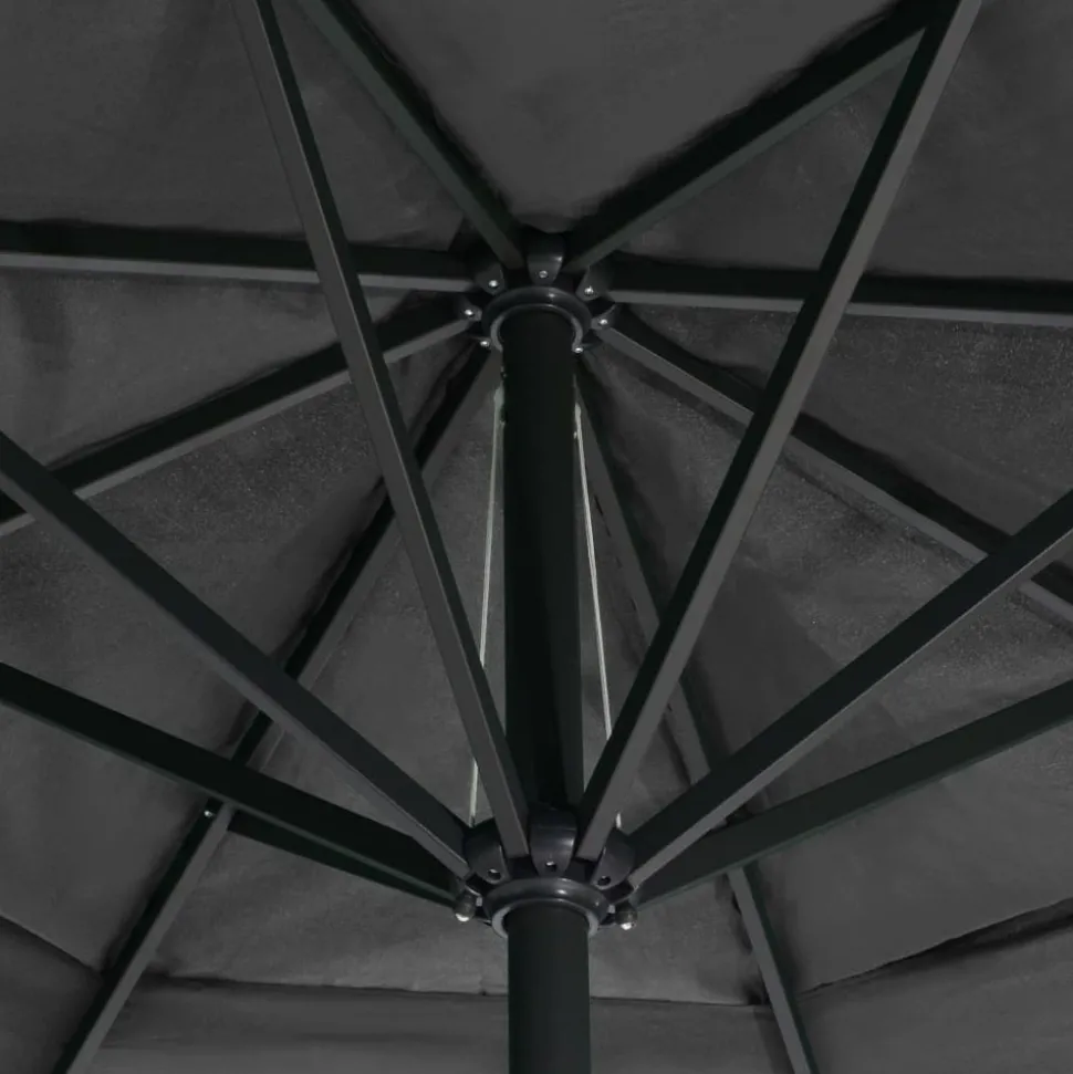 MAISON EXCLUSIVE - Parasol de jardin avec mât en aluminium 600 cm anthracite