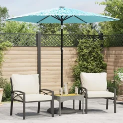 MAISON EXCLUSIVE - Parasol de jardin avec mât en acier bleu 223x223x213 cm