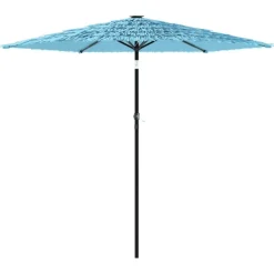 MAISON EXCLUSIVE - Parasol de jardin avec mât en acier bleu 223x223x213 cm