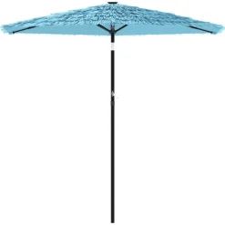 MAISON EXCLUSIVE - Parasol de jardin avec mât en acier bleu 223x223x213 cm