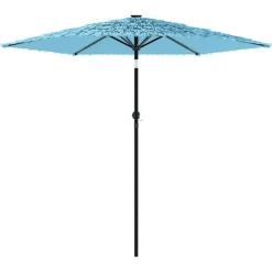 MAISON EXCLUSIVE - Parasol de jardin avec mât en acier bleu 223x223x213 cm