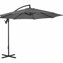 MAISON EXCLUSIVE - Parasol de jardin en porte-à-feux avec mât en acier anthracite