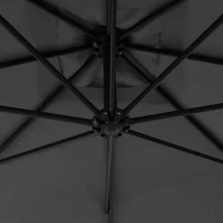 MAISON EXCLUSIVE - Parasol de jardin en porte-à-feux avec mât en acier anthracite