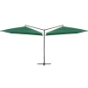 MAISON EXCLUSIVE - Parasol double avec mât en acier 250 x 250 cm vert