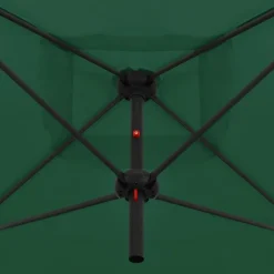 MAISON EXCLUSIVE - Parasol double avec mât en acier 250 x 250 cm vert