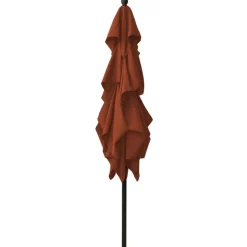 MAISON EXCLUSIVE - Parasol de jardin à 3 niveaux avec mât en aluminium terre cuite