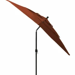 MAISON EXCLUSIVE - Parasol de jardin à 3 niveaux avec mât en aluminium terre cuite