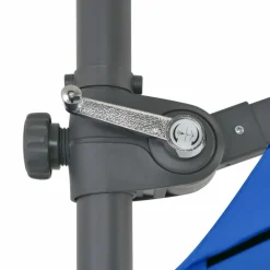 MAISON EXCLUSIVE - Parasol de jardin en porte-à-faux avec mât en acier bleu azuré
