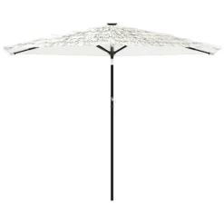 MAISON EXCLUSIVE - Parasol de jardin avec mât en acier blanc 288x288x225 cm