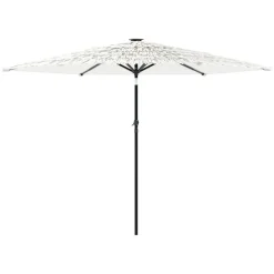 MAISON EXCLUSIVE - Parasol de jardin avec mât en acier blanc 288x288x225 cm