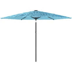 MAISON EXCLUSIVE - Parasol de jardin avec mât en acier bleu 288x288x225 cm