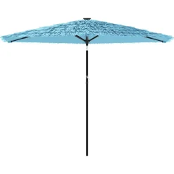 MAISON EXCLUSIVE - Parasol de jardin avec mât en acier bleu 288x288x225 cm
