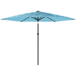 MAISON EXCLUSIVE - Parasol de jardin avec mât en acier bleu 288x288x225 cm