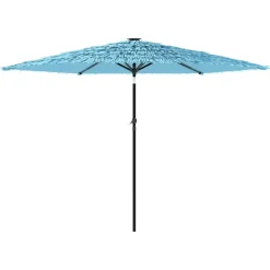 MAISON EXCLUSIVE - Parasol de jardin avec mât en acier bleu 288x288x225 cm