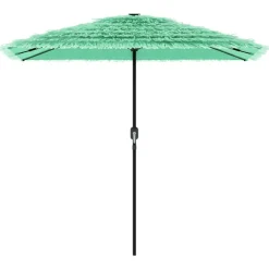 MAISON EXCLUSIVE - Parasol de jardin avec mât en acier vert 248x248x248 cm