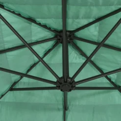 MAISON EXCLUSIVE - Parasol de jardin avec mât en acier vert 248x248x248 cm