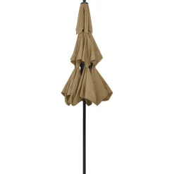 MAISON EXCLUSIVE - Parasol de jardin à 3 niveaux avec mât en aluminium taupe 2,5 m