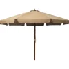 MAISON EXCLUSIVE - Parasol d'extérieur avec mât en bois 330 cm taupe