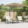 MAISON EXCLUSIVE - Parasol de jardin avec mât en acier marron 248x248x248 cm