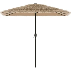 MAISON EXCLUSIVE - Parasol de jardin avec mât en acier marron 248x248x248 cm