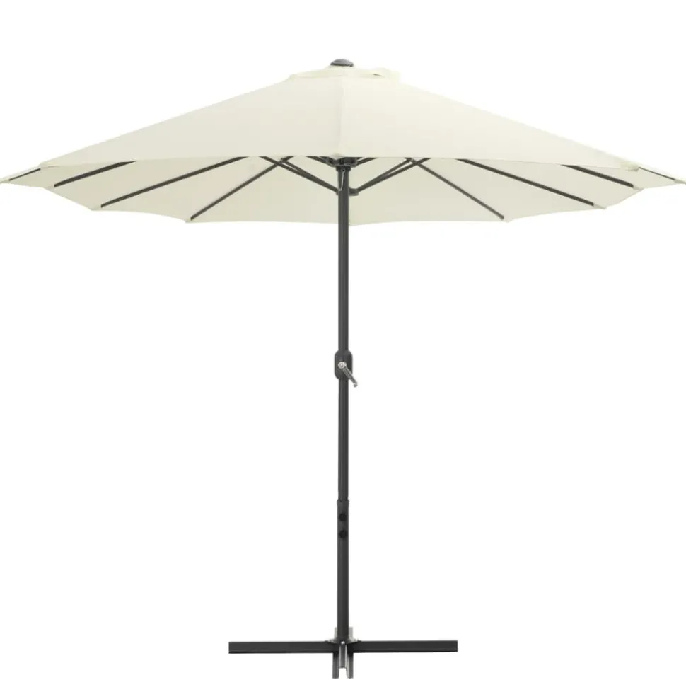MAISON EXCLUSIVE - Parasol d'extérieur et poteau en aluminium 460x270 cm sable