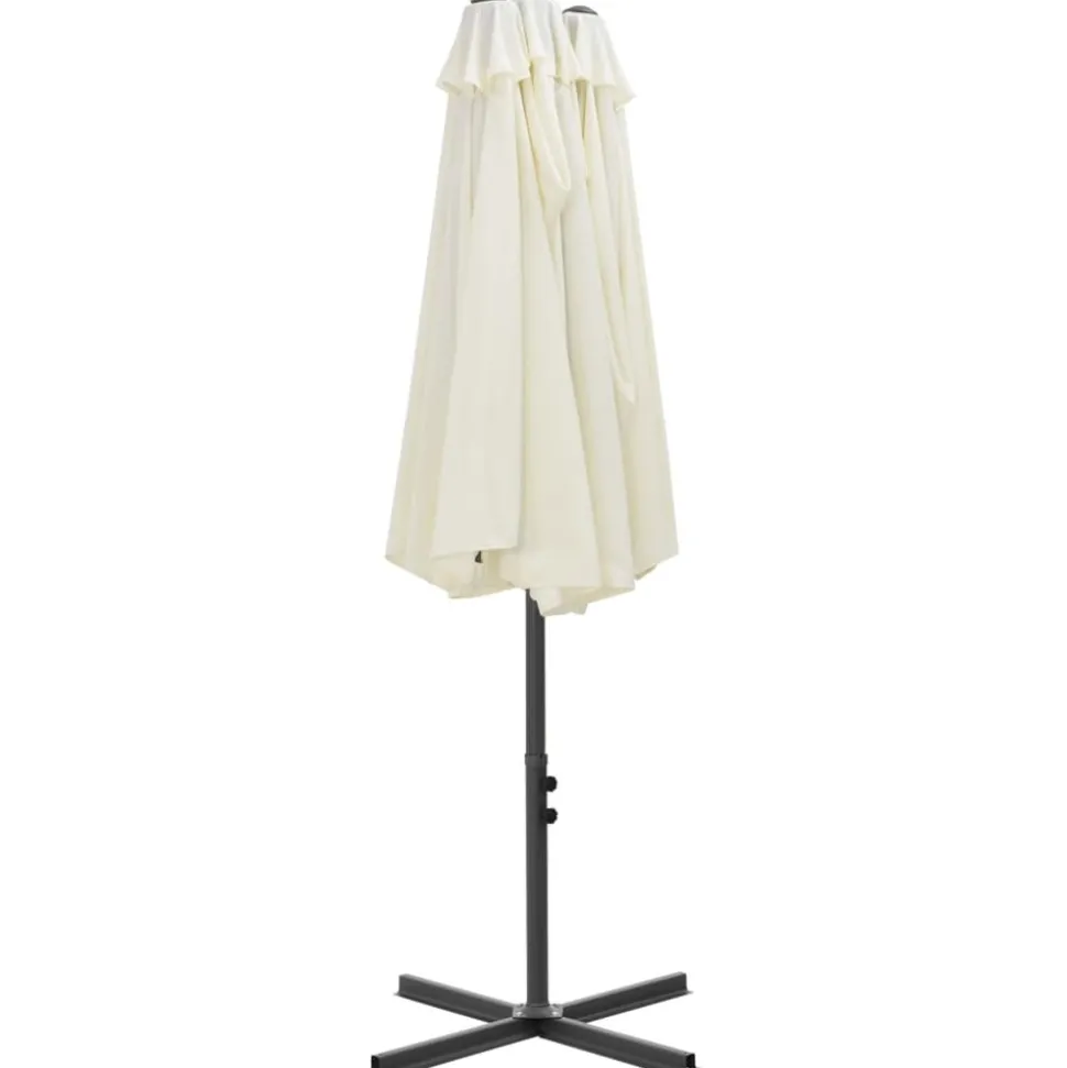 MAISON EXCLUSIVE - Parasol d'extérieur et poteau en aluminium 460x270 cm sable