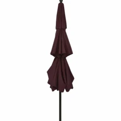 MAISON EXCLUSIVE - Parasol de jardin à 3 niveaux mât en aluminium rouge bordeaux