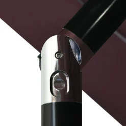 MAISON EXCLUSIVE - Parasol de jardin à 3 niveaux mât en aluminium rouge bordeaux