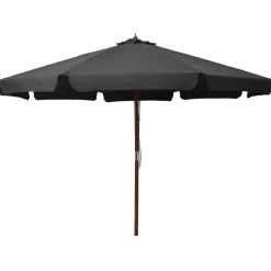 MAISON EXCLUSIVE - Parasol d'extérieur avec mât en bois 330 cm anthracite