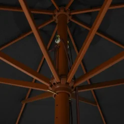 MAISON EXCLUSIVE - Parasol d'extérieur avec mât en bois 330 cm anthracite